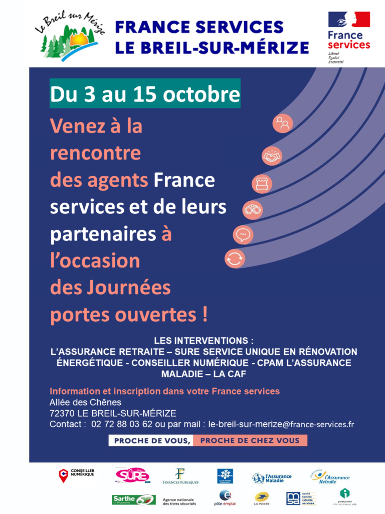 Lire la suite à propos de l’article Programme Portes Ouvertes France Services LE BREIL-SUR-MÉRIZE