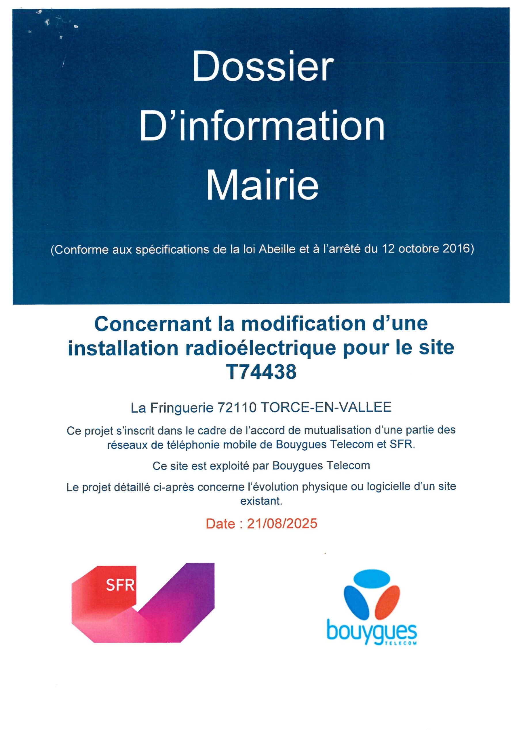 Lire la suite à propos de l’article Dossier d’information Mairie