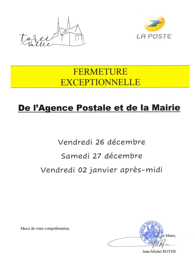 Lire la suite à propos de l’article Fermeture Exceptionnelle