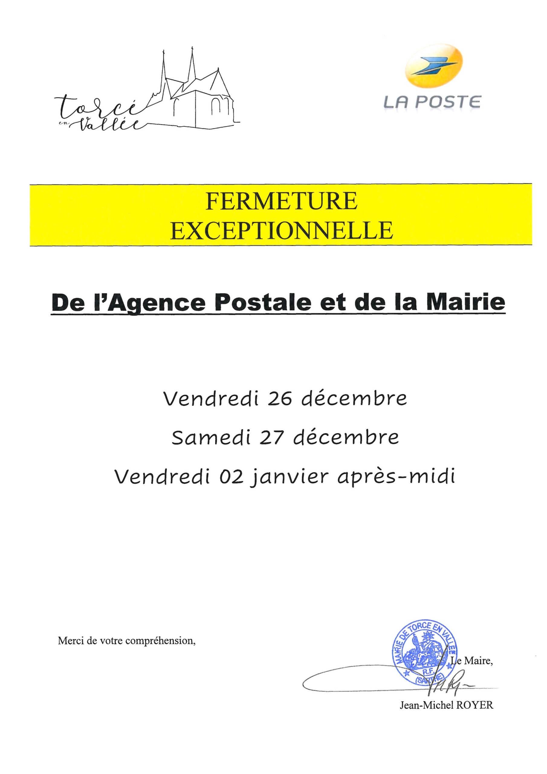 Lire la suite à propos de l’article Fermeture Exceptionnelle