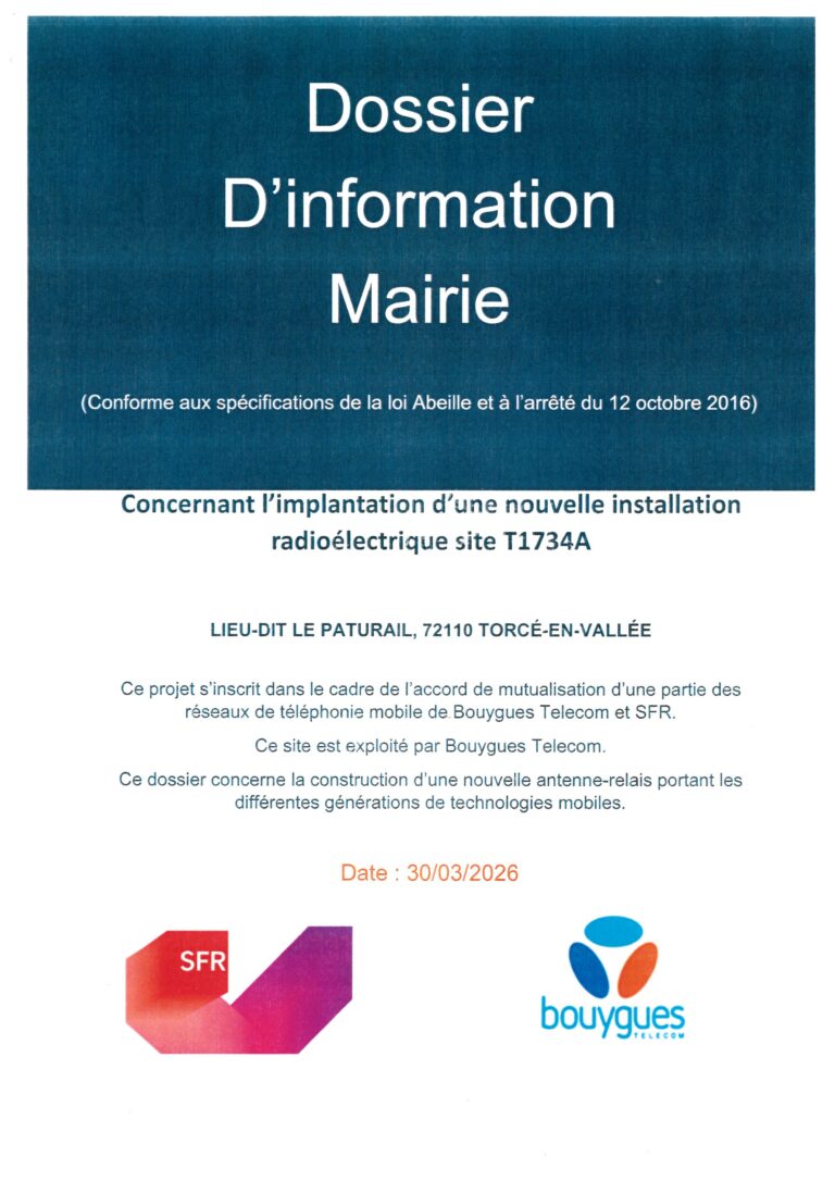 Lire la suite à propos de l’article DOSSIER D&rsquo;INFORMATION MAIRIE
